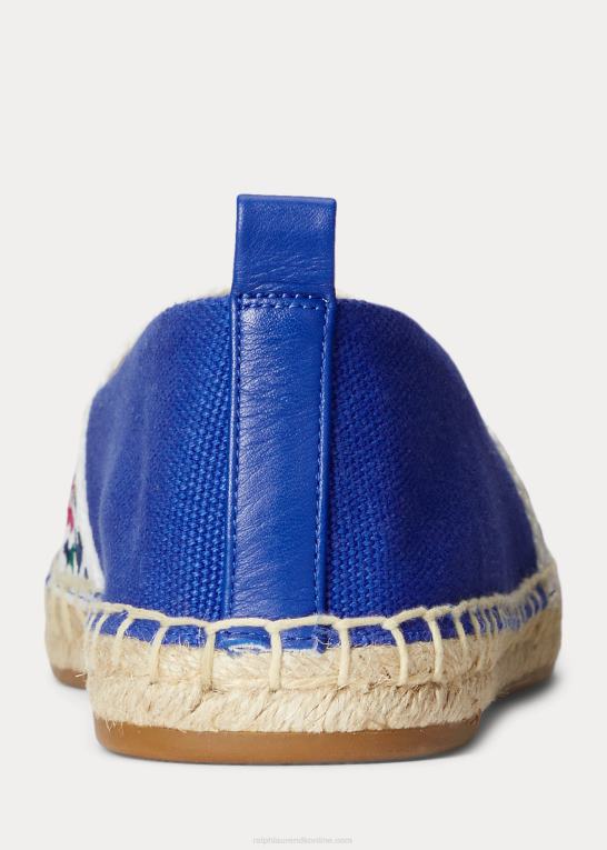 blå saturn/multi Kvinder Ralph Lauren caylee iv lærred espadrille Z426B5065