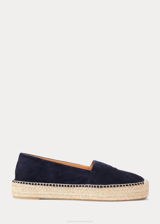 flåde Kvinder Ralph Lauren saunders espadrille i gede-ruskind Z426B9676