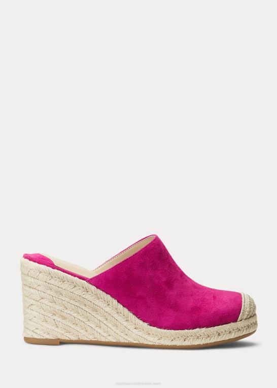 fuschia bær Kvinder Ralph Lauren pennie ruskind espadrille Z426B5047