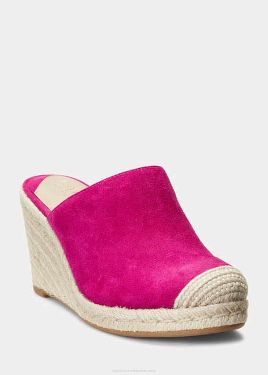 fuschia bær Kvinder Ralph Lauren pennie ruskind espadrille Z426B5047