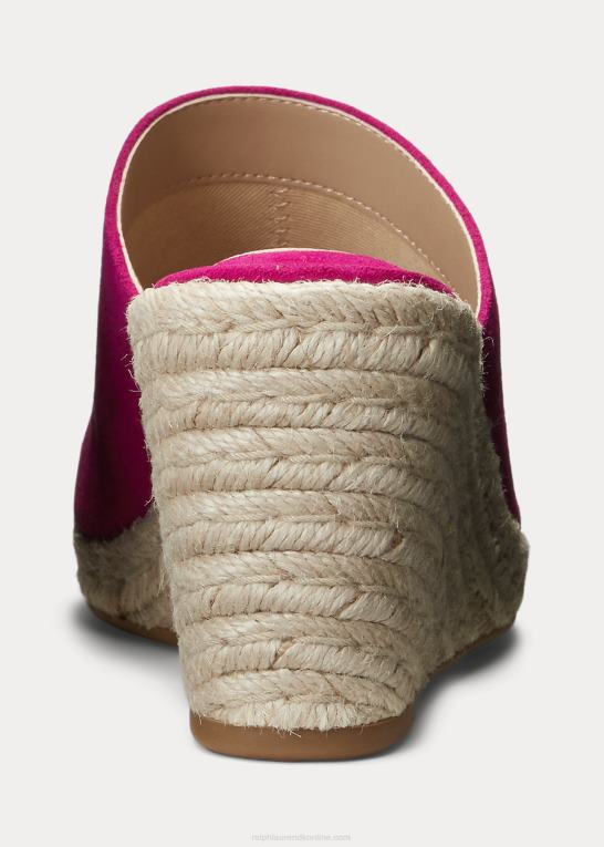fuschia bær Kvinder Ralph Lauren pennie ruskind espadrille Z426B5047