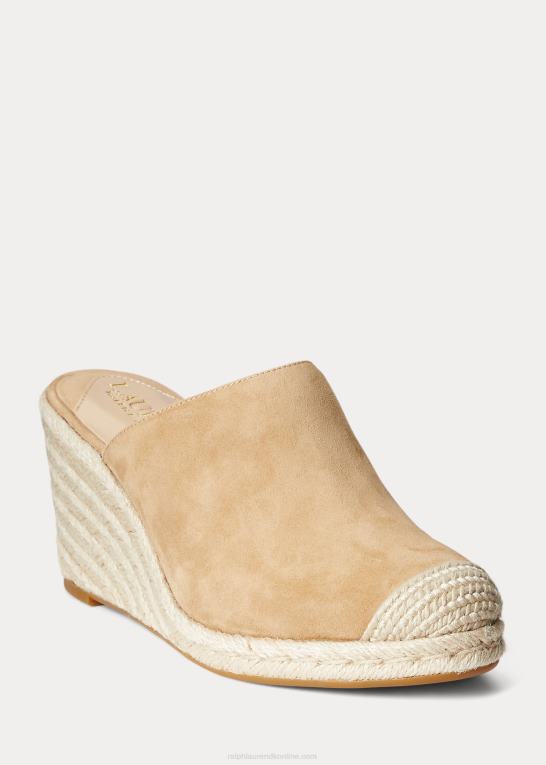 kamel Kvinder Ralph Lauren pennie ruskind espadrille Z426B5049