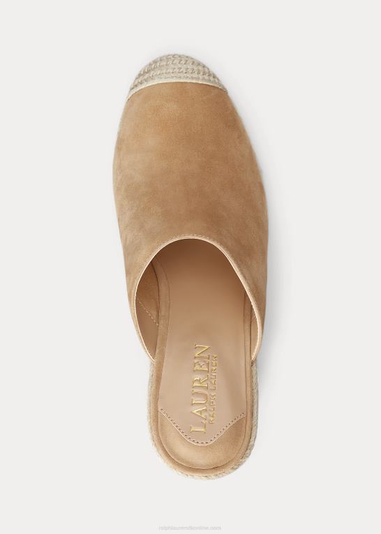 kamel Kvinder Ralph Lauren pennie ruskind espadrille Z426B5049