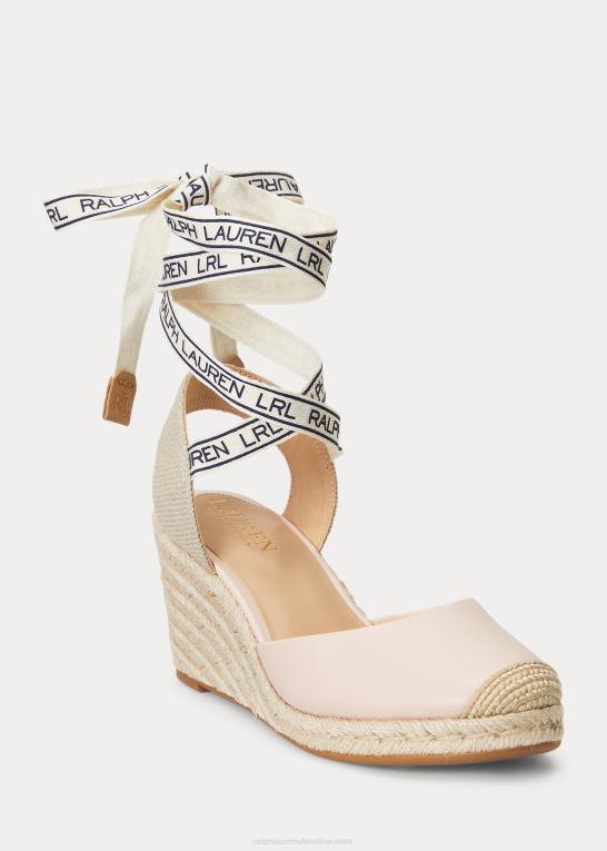 lyserød Kvinder Ralph Lauren Paislee espadrille i nappalæder Z426B5042