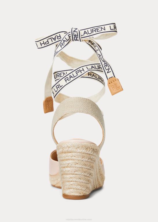 lyserød Kvinder Ralph Lauren Paislee espadrille i nappalæder Z426B5042