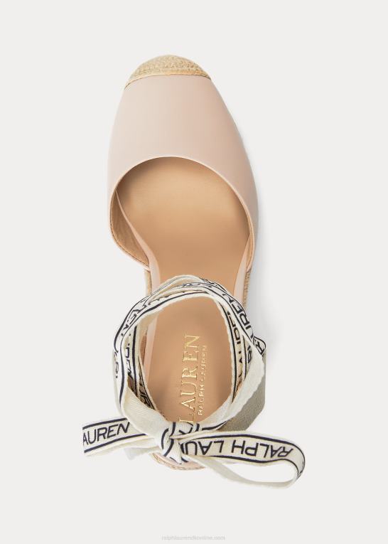 lyserød Kvinder Ralph Lauren Paislee espadrille i nappalæder Z426B5042