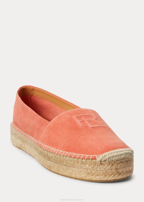 melon Kvinder Ralph Lauren saunders espadrille i gede-ruskind Z426B9675