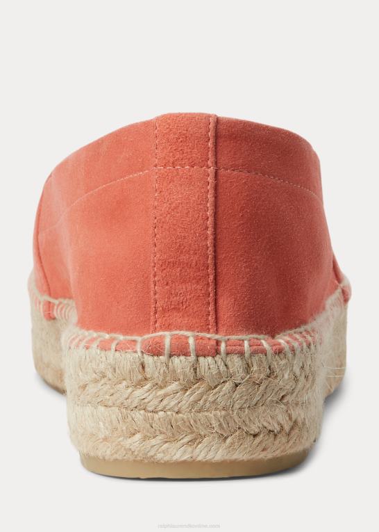melon Kvinder Ralph Lauren saunders espadrille i gede-ruskind Z426B9675
