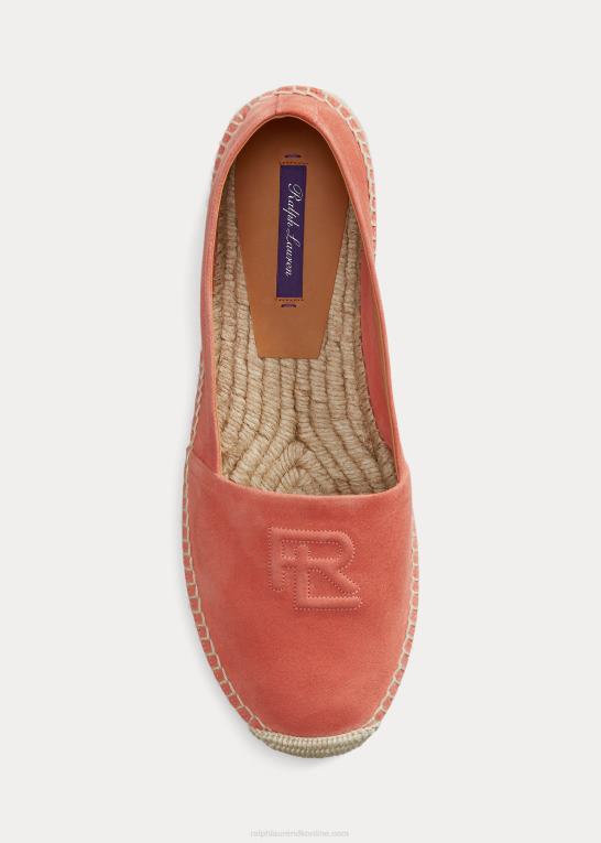 melon Kvinder Ralph Lauren saunders espadrille i gede-ruskind Z426B9675