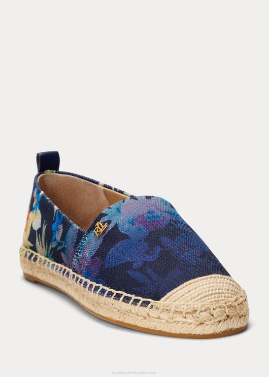 navy multi/raffineret navy Kvinder Ralph Lauren cameryn iii espadrille med blomsterlærred Z426B5125