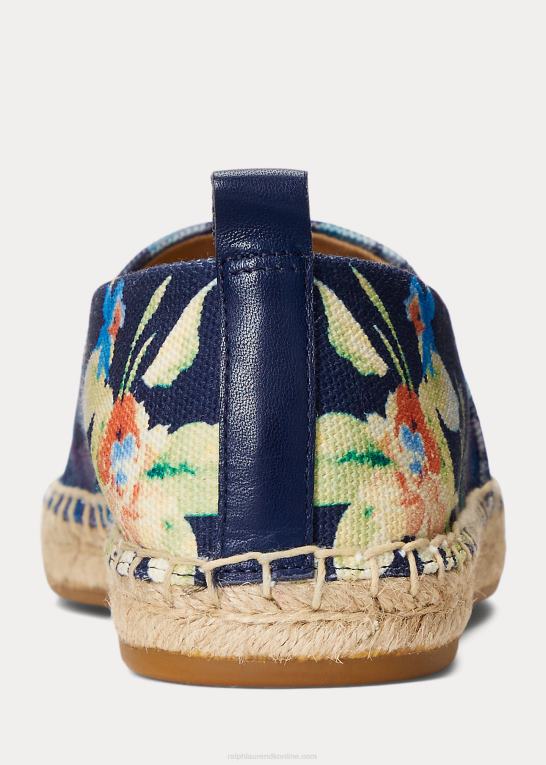 navy multi/raffineret navy Kvinder Ralph Lauren cameryn iii espadrille med blomsterlærred Z426B5125