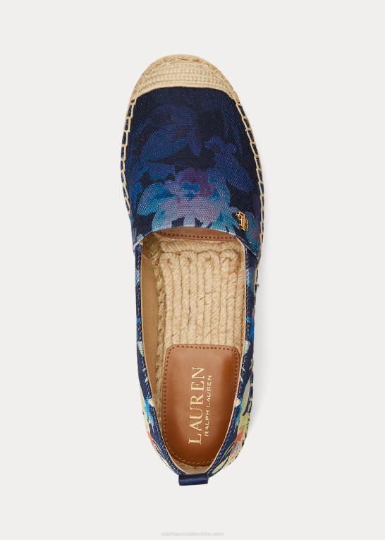 navy multi/raffineret navy Kvinder Ralph Lauren cameryn iii espadrille med blomsterlærred Z426B5125