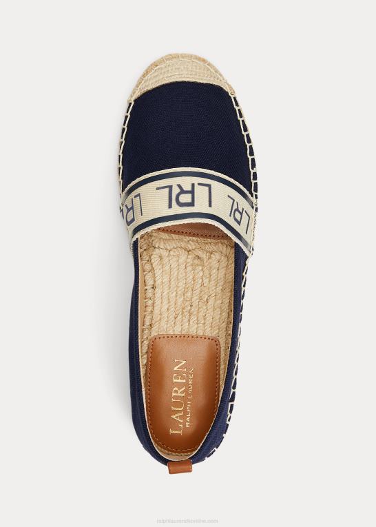 raffineret flåde/ecru Kvinder Ralph Lauren caylee iii lærred espadrille Z426B5062