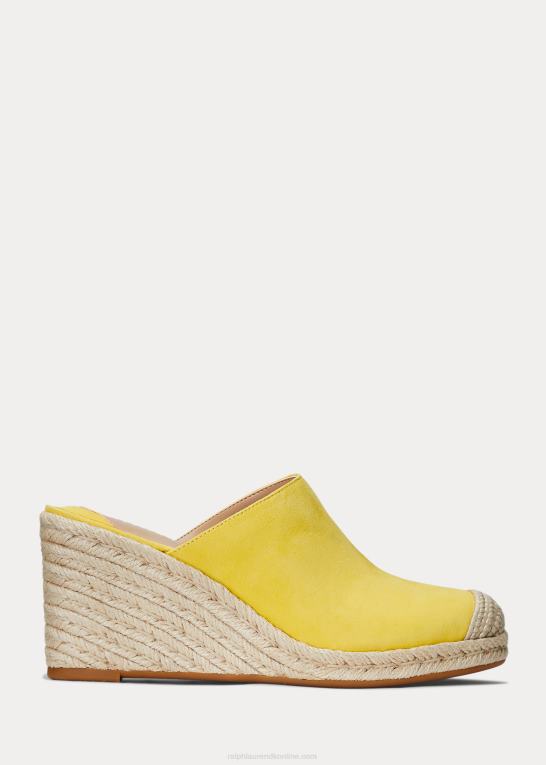 solfisk gul Kvinder Ralph Lauren pennie ruskind espadrille Z426B5050