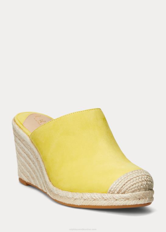 solfisk gul Kvinder Ralph Lauren pennie ruskind espadrille Z426B5050