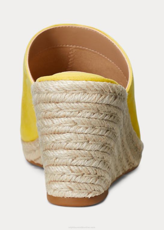 solfisk gul Kvinder Ralph Lauren pennie ruskind espadrille Z426B5050