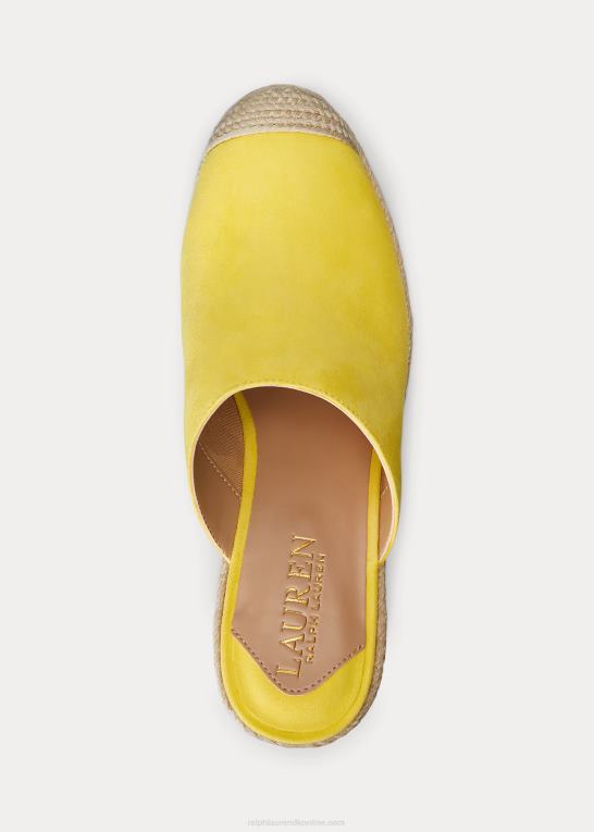 solfisk gul Kvinder Ralph Lauren pennie ruskind espadrille Z426B5050