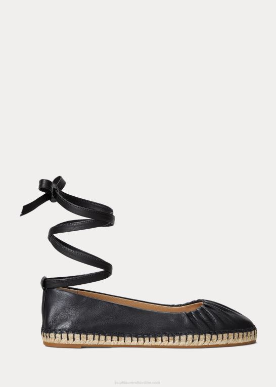 sort Kvinder Ralph Lauren cecilia nappa espadrille med snørebånd Z426B5056