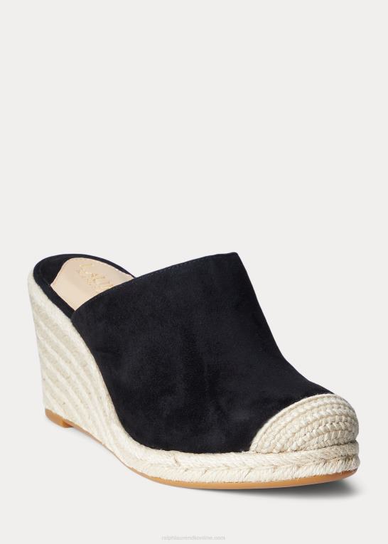 sort Kvinder Ralph Lauren pennie ruskind espadrille Z426B5048