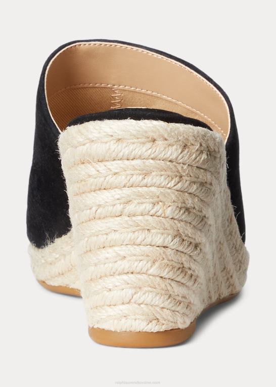 sort Kvinder Ralph Lauren pennie ruskind espadrille Z426B5048