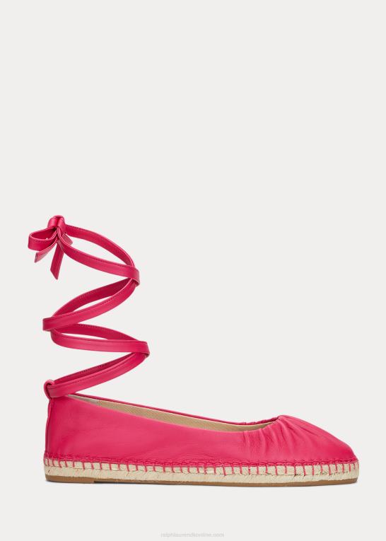 sport pink Kvinder Ralph Lauren cecilia nappa espadrille med snørebånd Z426B5059