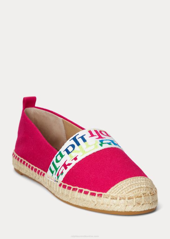 sport pink/multi Kvinder Ralph Lauren caylee iv lærred espadrille Z426B5064