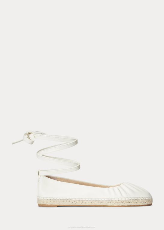 vanilje Kvinder Ralph Lauren cecilia nappa espadrille med snørebånd Z426B5057