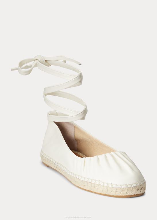 vanilje Kvinder Ralph Lauren cecilia nappa espadrille med snørebånd Z426B5057