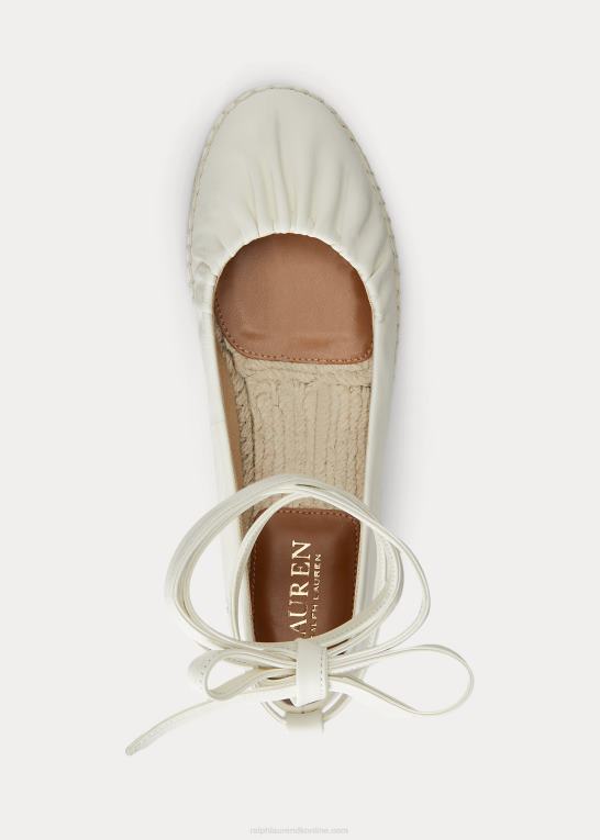 vanilje Kvinder Ralph Lauren cecilia nappa espadrille med snørebånd Z426B5057