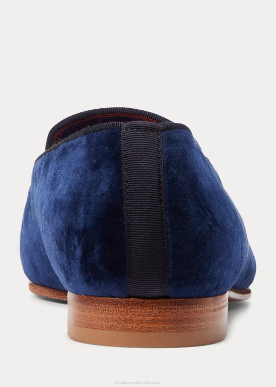 marine flåde Kvinder Ralph Lauren alonzo-broderet fløjlssko Z426B9678