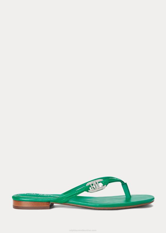palmeblad Kvinder Ralph Lauren emalia nappa læder flip-flop Z426B9711