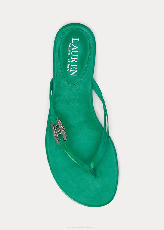 palmeblad Kvinder Ralph Lauren emalia nappa læder flip-flop Z426B9711