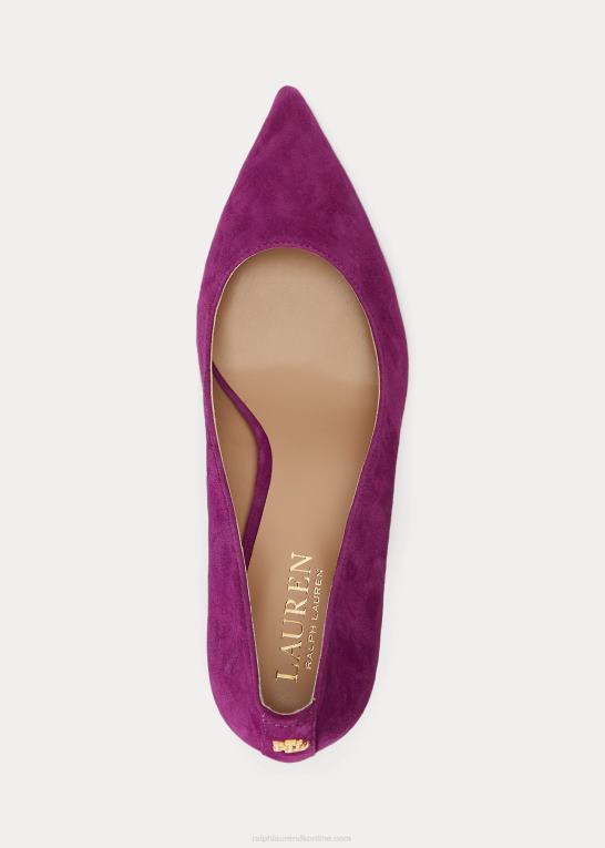blomme caspia Kvinder Ralph Lauren lanette ruskind pumpe Z426B5098