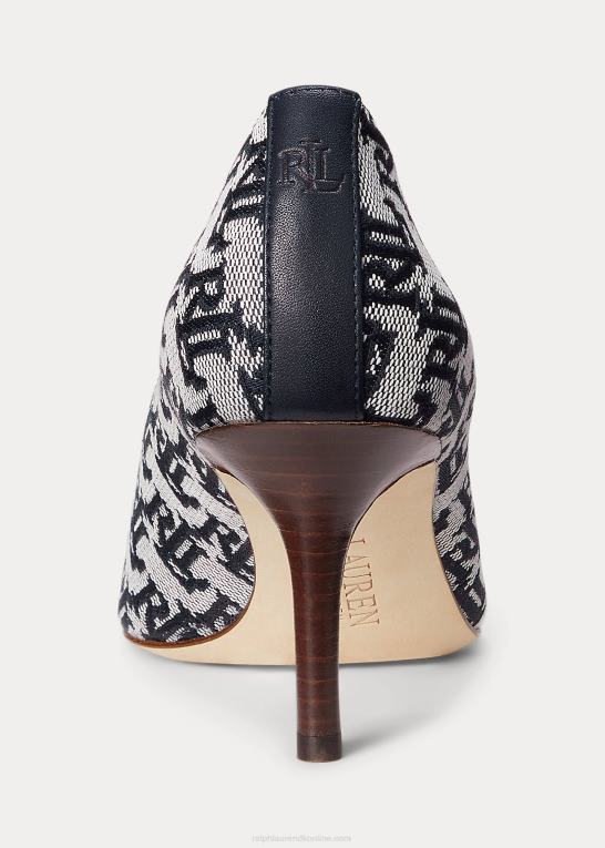 flåde Kvinder Ralph Lauren lanette monogram jacquard pumpe Z426B5107