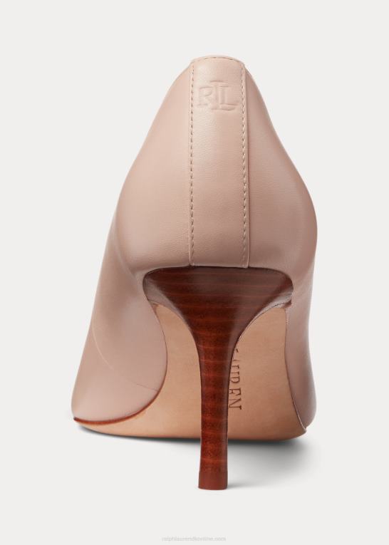 lyserød Kvinder Ralph Lauren lanette pumpe i nappalæder Z426B5102
