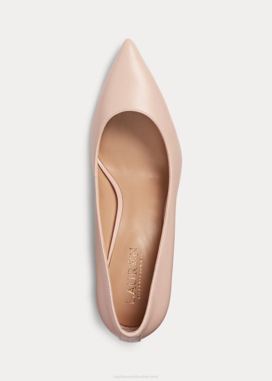 lyserød Kvinder Ralph Lauren lanette pumpe i nappalæder Z426B5102