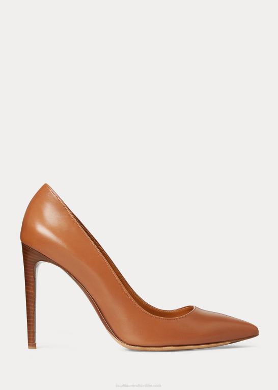 rl guld Kvinder Ralph Lauren celia kalveskindspumpe Z426B9700