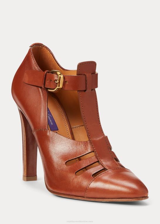 rl guld Kvinder Ralph Lauren robynn poleret kalveskindspumpe Z426B9704