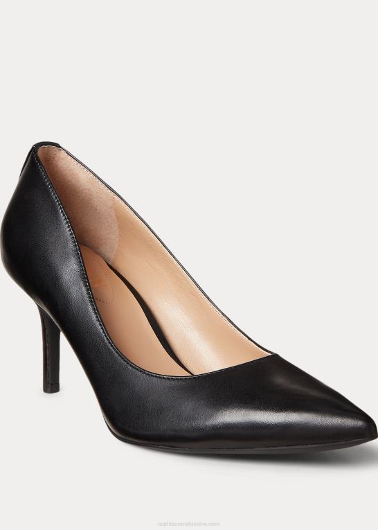 sort Kvinder Ralph Lauren lanette læder pumpe Z426B5097