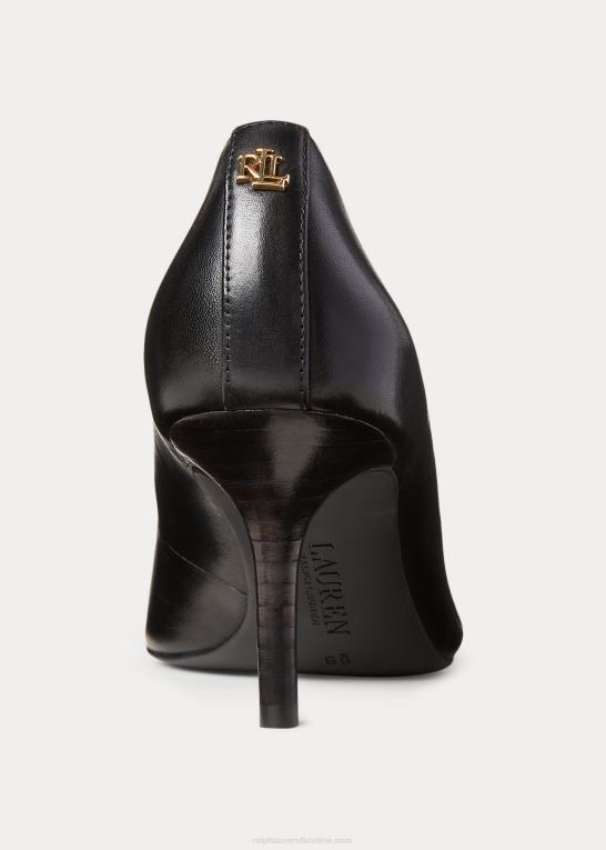 sort Kvinder Ralph Lauren lanette læder pumpe Z426B5097