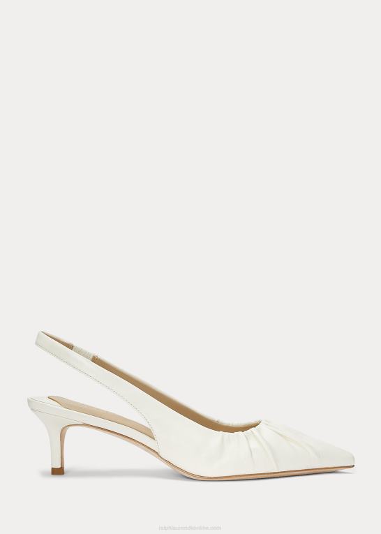 vanilje Kvinder Ralph Lauren lolah nappa læder slingback pumpe Z426B5032