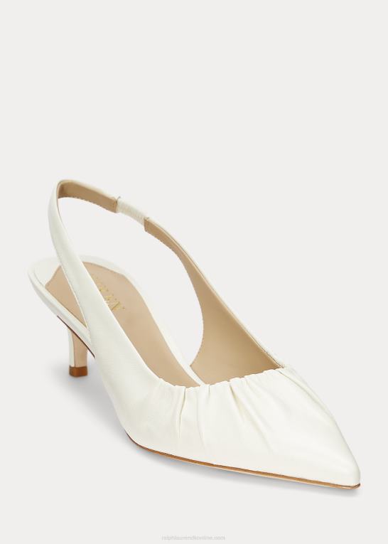 vanilje Kvinder Ralph Lauren lolah nappa læder slingback pumpe Z426B5032