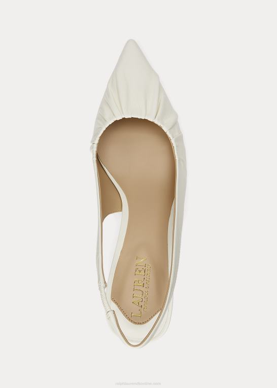 vanilje Kvinder Ralph Lauren lolah nappa læder slingback pumpe Z426B5032