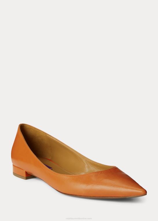 rl guld Kvinder Ralph Lauren kendrya gedeskind ballet flad Z426B9672