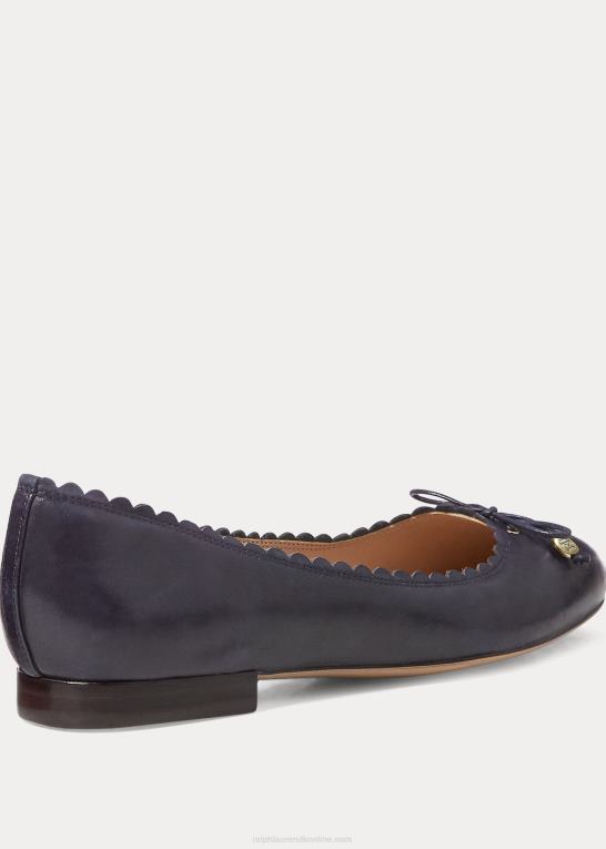 sort Kvinder Ralph Lauren flad glennie læder Z426B5051