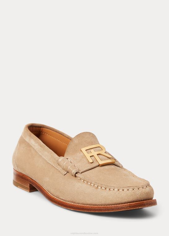 bleg honning Kvinder Ralph Lauren harlan loafer i kalve-ruskind Z426B9684
