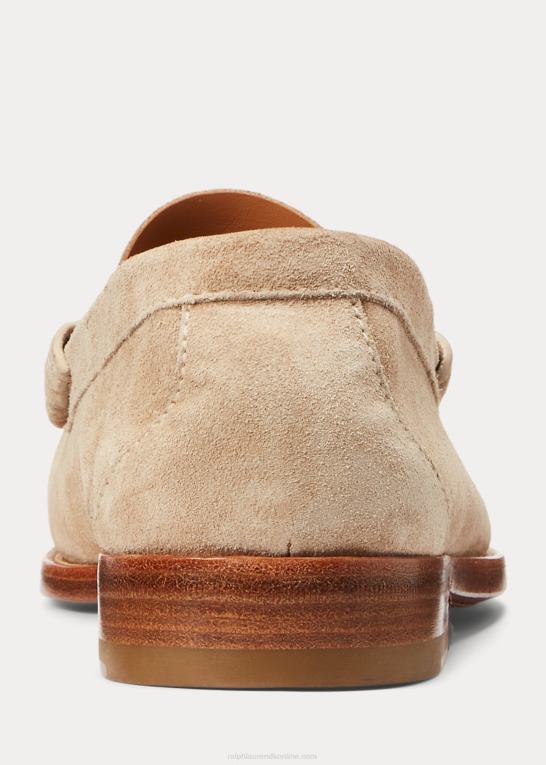 bleg honning Kvinder Ralph Lauren harlan loafer i kalve-ruskind Z426B9684