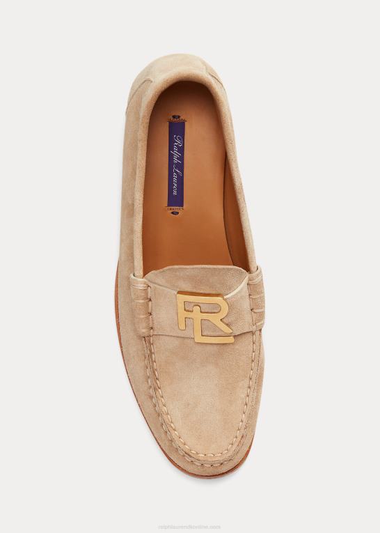 bleg honning Kvinder Ralph Lauren harlan loafer i kalve-ruskind Z426B9684