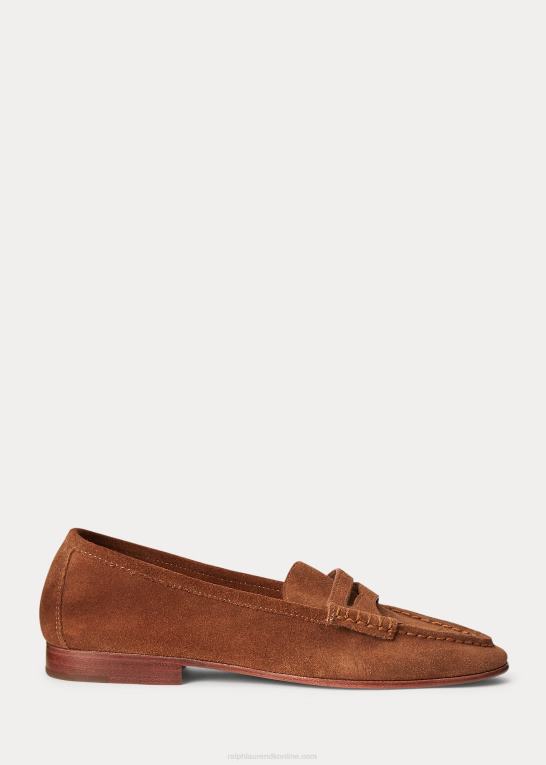 bleg rødbrun Kvinder Ralph Lauren ashtyn ruskind penny loafer Z426B9613