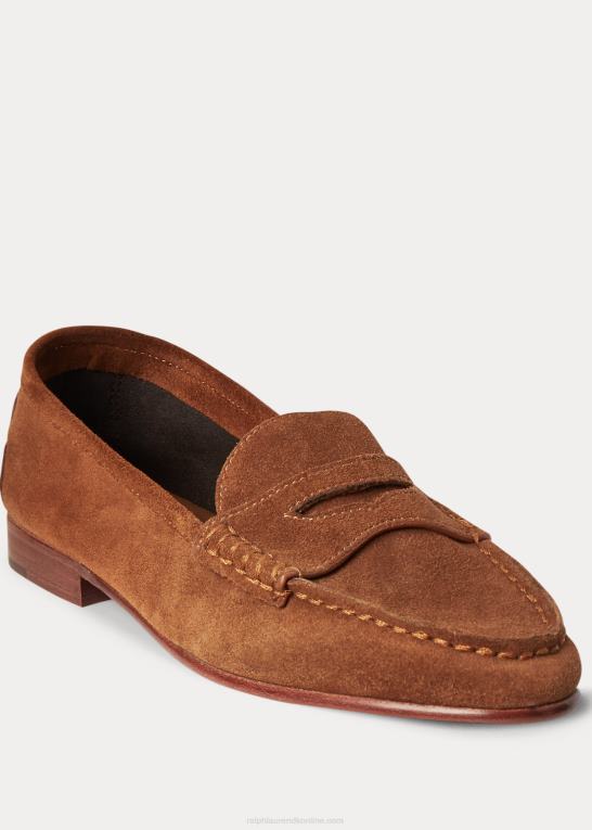 bleg rødbrun Kvinder Ralph Lauren ashtyn ruskind penny loafer Z426B9613